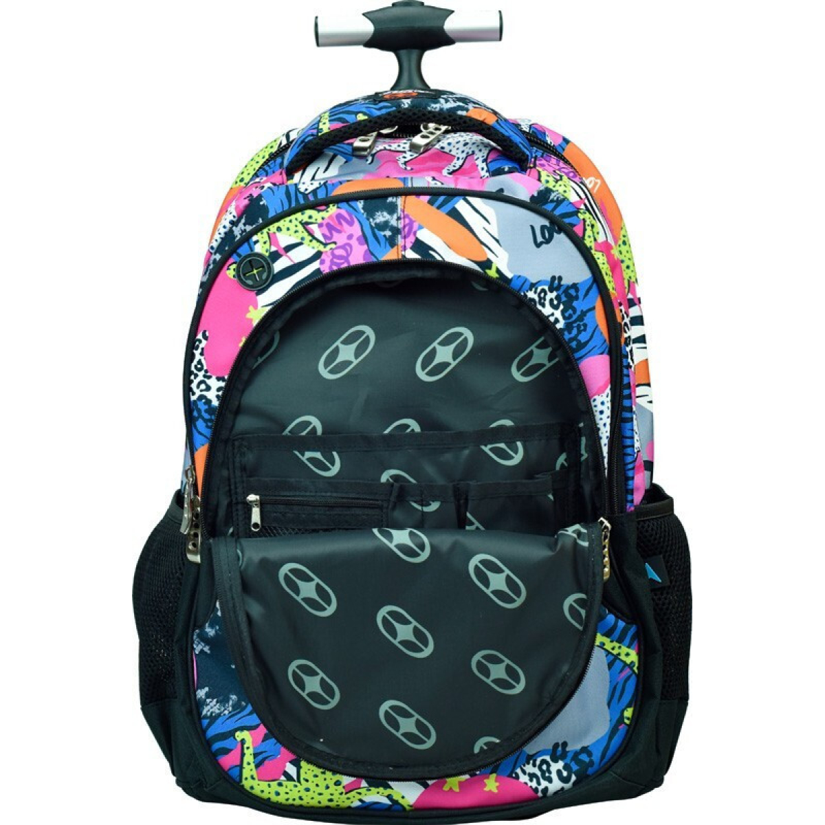 Trolley Σχολική Τσάντα No Fear Bold Africa 48x33x28cm – Ανατομική Πλάτη, Θήκη Οργάνωσης & Προστασία Ροδών