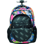 Trolley Σχολική Τσάντα No Fear Bold Africa 48x33x28cm – Ανατομική Πλάτη, Θήκη Οργάνωσης & Προστασία Ροδών