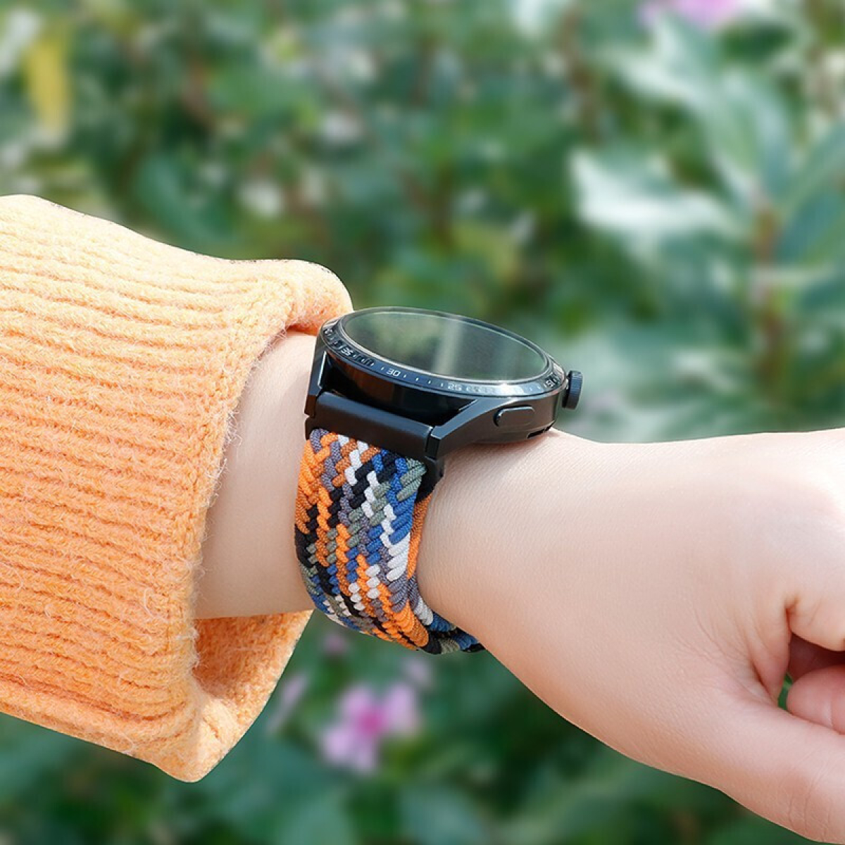 Hoco WH03 Jane Eyre Series Λουράκι Ρολογιού Ultra-thin Nylon 22mm - Camouflage