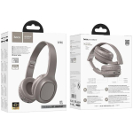 Hoco W46 Charm Ασύρματα & Ενσύρματα Ακουστικά Bluetooth 5.3 Over-Ear με AUX, Μικρόφωνο & 20 Ώρες Αυτονομία – Καφέ