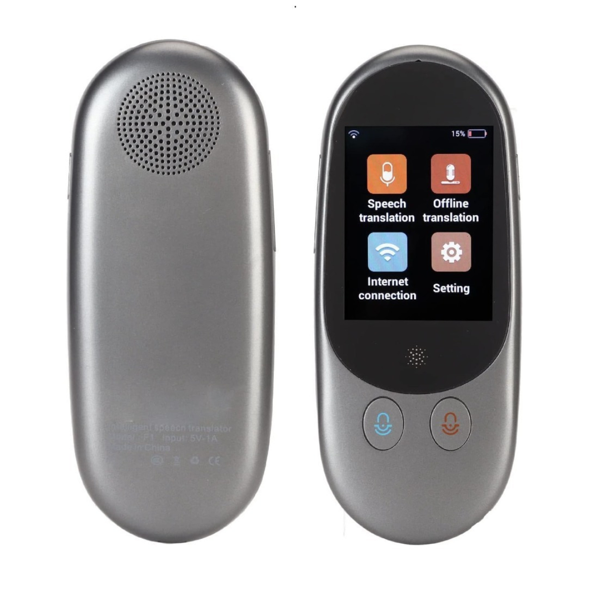 F1 AI Voice Translator με Οθόνη HD & Υποστήριξη 85 Γλωσσών + Ελληνικά