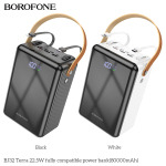 Borofone BJ32 Power Bank 80000mAh με 3 Θύρες USB-A & Quick Charge 3.0 – Μαύρο