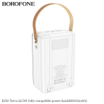 Borofone BJ32 Power Bank 80000mAh με 3 Θύρες USB-A & Quick Charge 3.0 – Λευκό