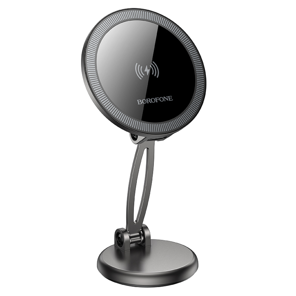 BOROFONE BH218 Star Μαγνητική Βάση Για Ταμπλό Αυτοκινήτου με Ασύρματη Φόρτιση 15W – Γκρι