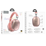Hoco W35 Max Joy Ασύρματα/Ενσύρματα Over-Ear Ακουστικά Bluetooth με Μικρόφωνο, TF Card & AUX – Ρόζ