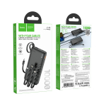Hoco J146 “Night Tide” Power Bank 10000mAh με 4 Καλώδια & Ένδειξη LED – Μαύρο