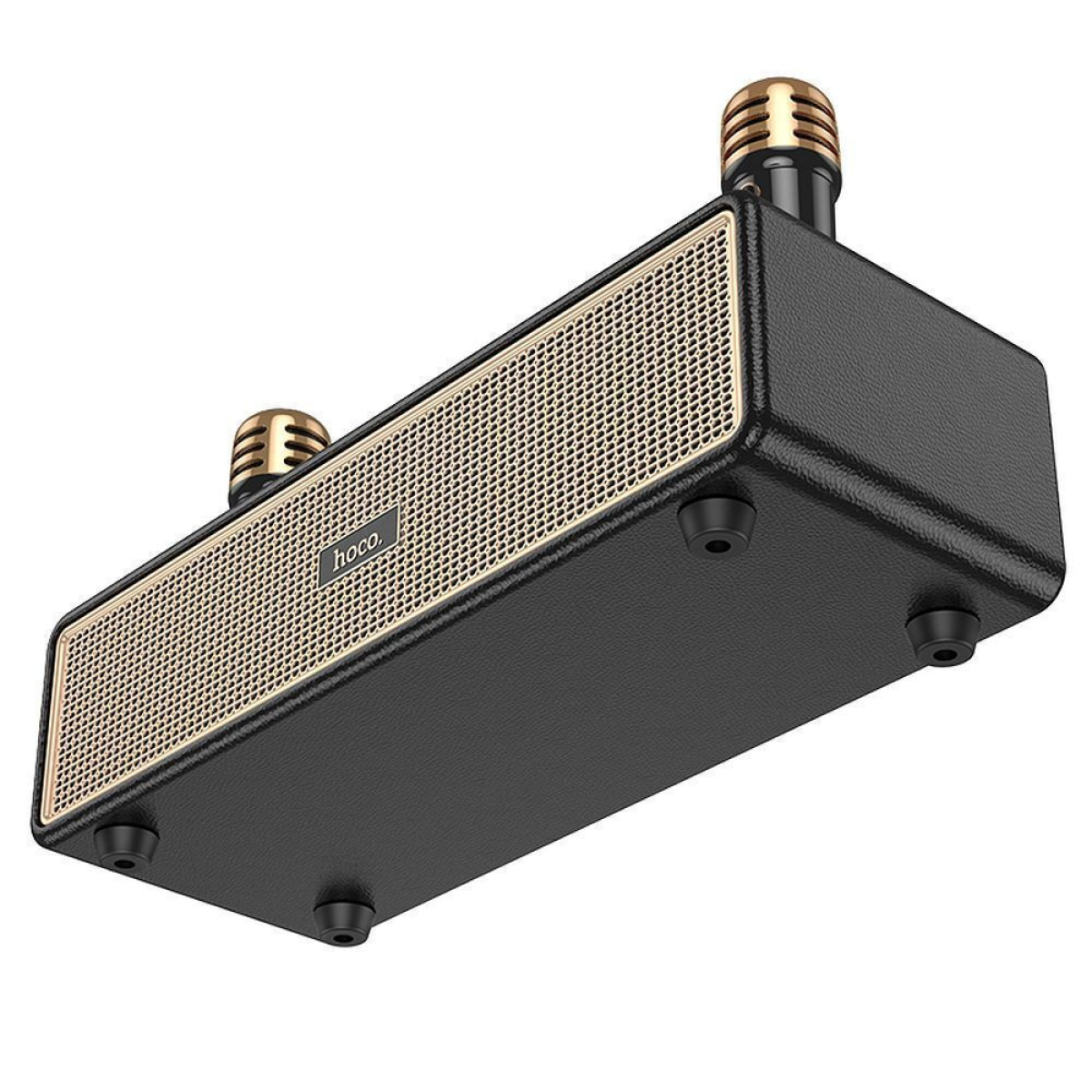 Hoco BS63 Graceful Ασύρματο Bluetooth Ηχείο με 2 Ασύρματα Μικρόφωνα – 20W, 4500mAh, Bluetooth 5.4 - Χρυσό/Μαύρο