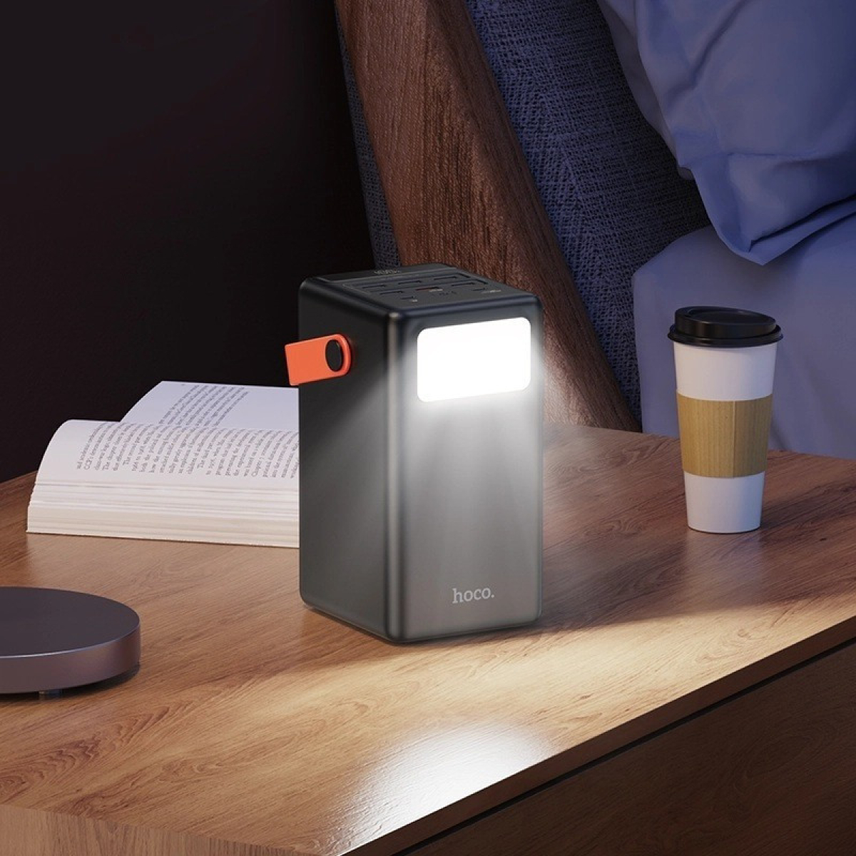 Hoco J142 Power Bank 100000mAh 22.5W με 8 Θύρες (6x USB-A, 2x USB-C) – Μαύρο