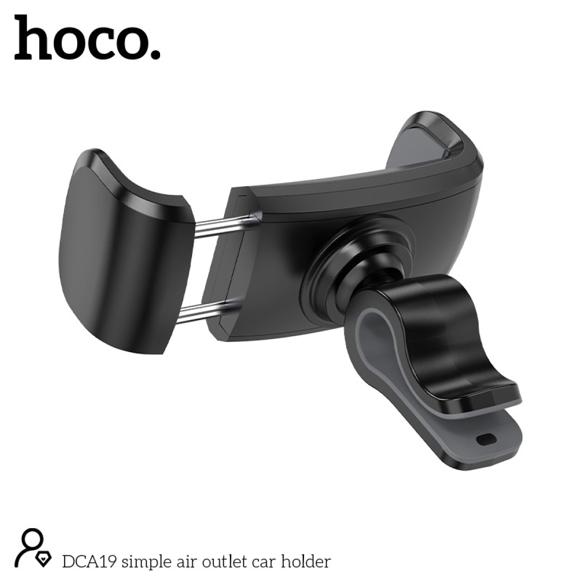 Hoco DCA19 Mini Βάση Στήριξης Αεραγωγού Αυτοκινήτου 360° – Μαύρη