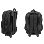 Τσάντα Τρόλεϋ Δημοτικού Benetton Μαύρη 41x28x12cm με Ρόδες