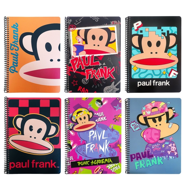 Τετράδιο Σπιραλ 70φύλλων 2 Θεμάτων Paul Frank Digital 25x17cm Gim 346-81402