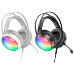Borofone BO108 Flame Gaming Ακουστικά με LED Φωτισμό, Μικρόφωνο & USB/3.5mm – 50mm Drivers - Μαύρα
