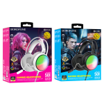 Borofone BO108 Flame Gaming Ακουστικά με LED Φωτισμό, Μικρόφωνο & USB/3.5mm – 50mm Drivers - Μαύρα