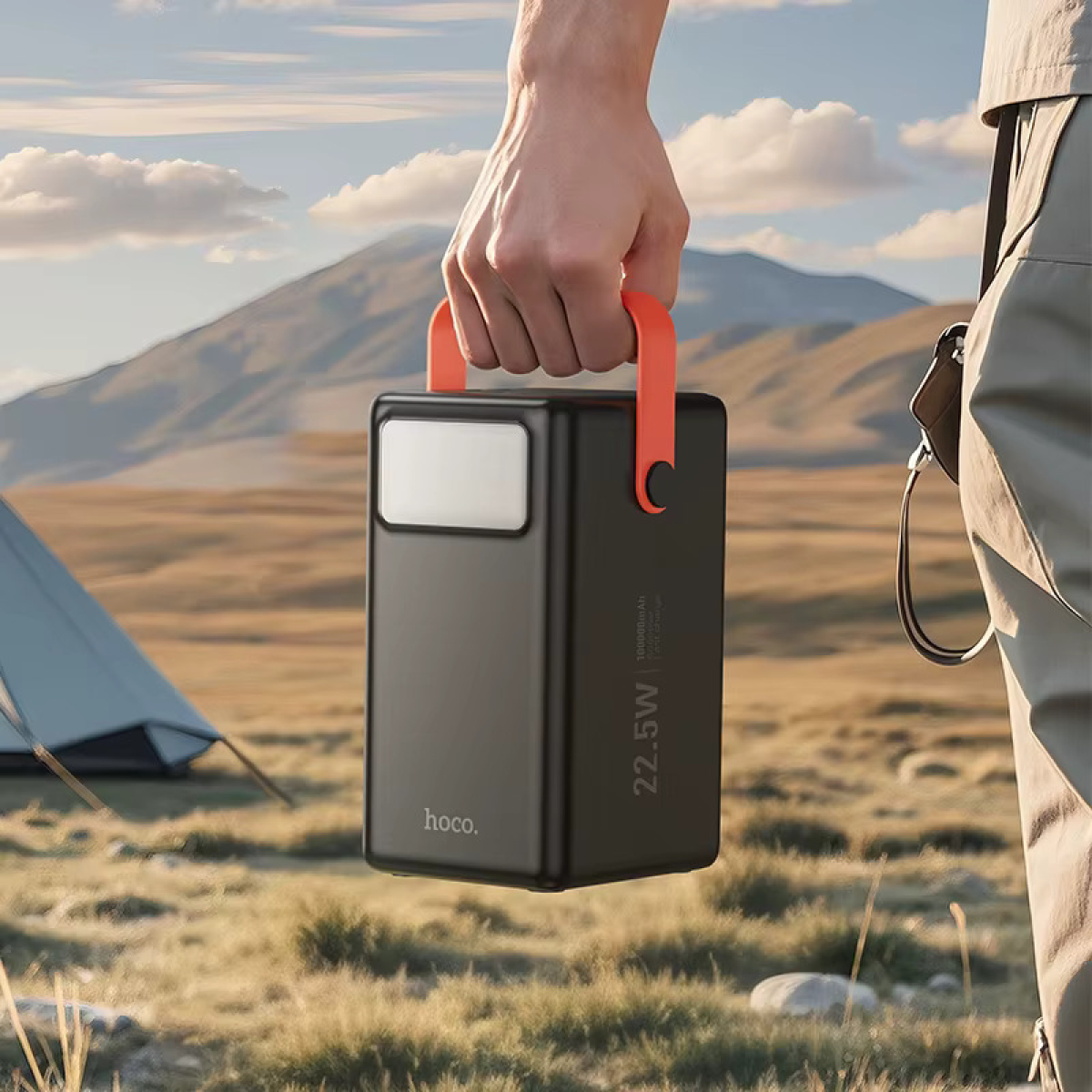 Hoco J142 Power Bank 100000mAh 22.5W με 8 Θύρες (6x USB-A, 2x USB-C) – Μαύρο
