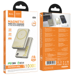 HOCO Q34 Clever Power Bank 10000mAh με Μαγνητική Ασύρματη Φόρτιση & PD 20W – Ασημί