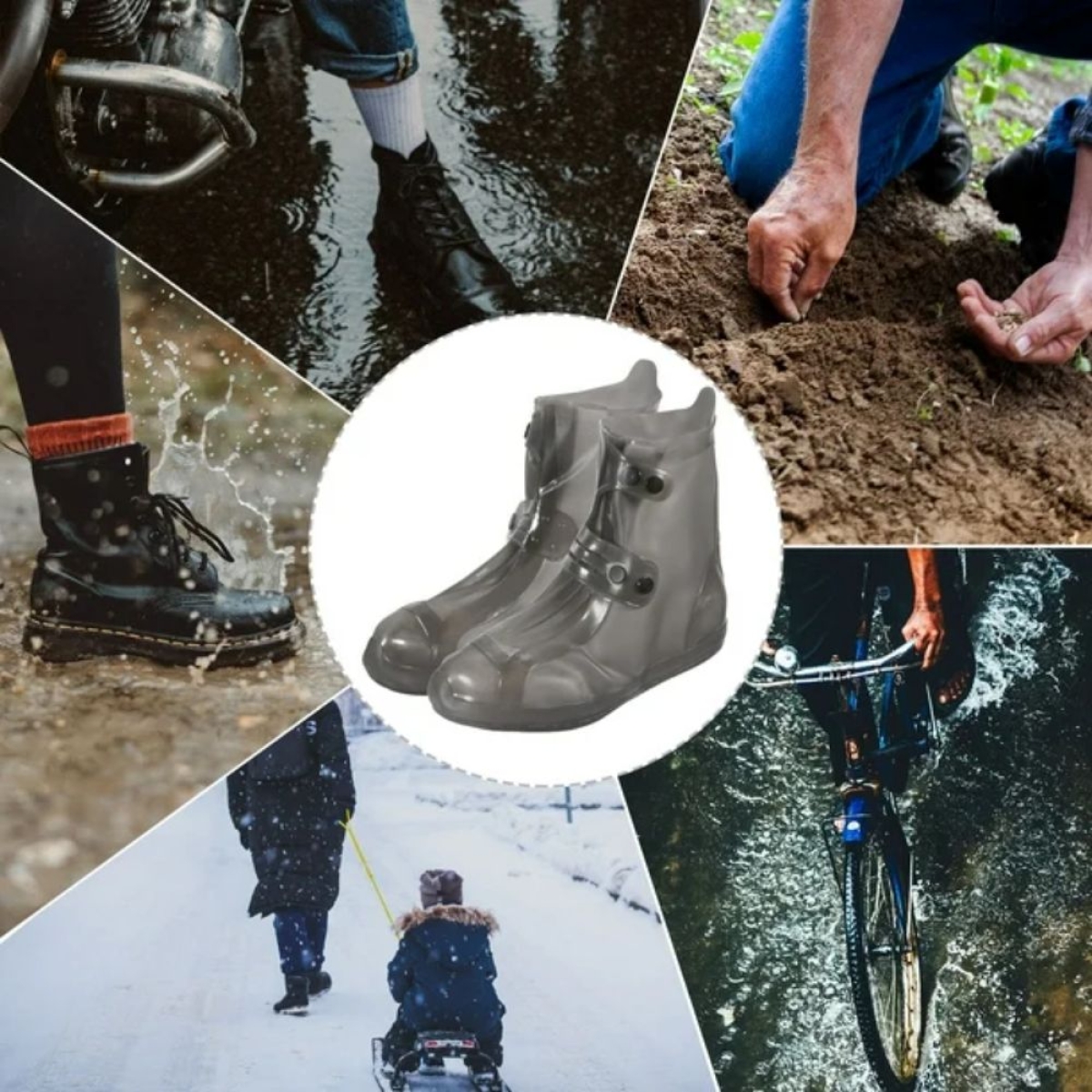 Αδιάβροχες Σιλικονούχες Θήκες Παπουτσιών Νο. 42–43 – Αντιολισθητικές