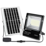 Αδιάβροχος ηλιακός προβολέας 100W με πάνελ και τηλεχειριστήριο Aigostar - μαύρο