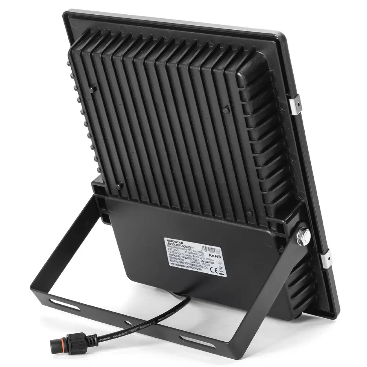 Αδιάβροχος ηλιακός προβολέας 150W με πάνελ και τηλεχειριστήριο Aigostar - μαύρο - Image 3