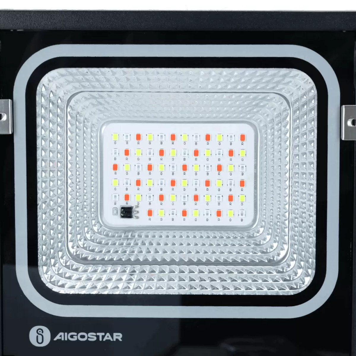 Αδιάβροχος ηλιακός προβολέας RGB 50W με πάνελ και τηλεχειριστήριο Aigostar - μαύρο - Image 5