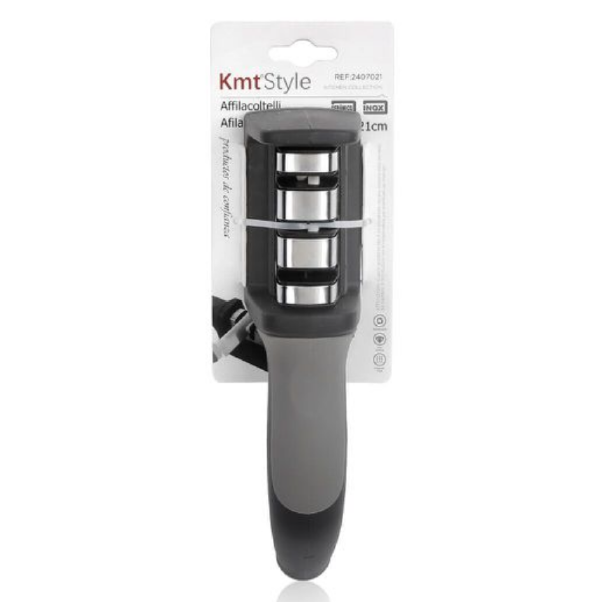 Ακονιστήρι Μαχαιριών Τριπλής Λεπίδας 21cm Kmt Style 2407021