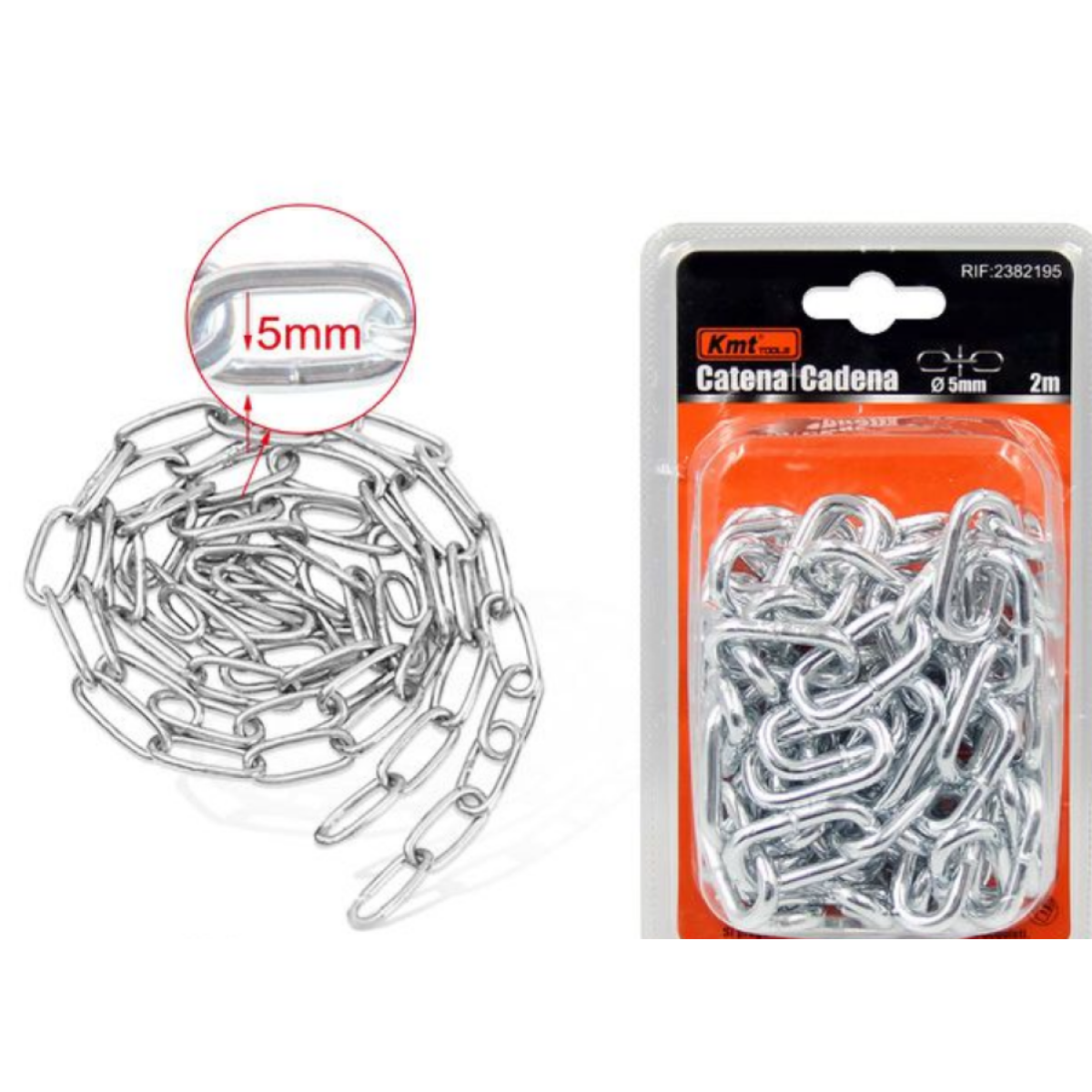 Αλυσίδα Μεταλλική 5mm x 2m Kmt Tools 2382195