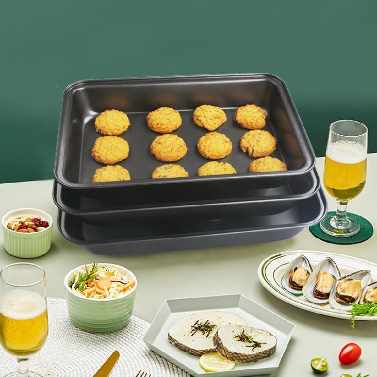 Αντικολλητικό Ταψί Ψησίματος 30×20×5cm Μαύρο Kmt Style 2406160