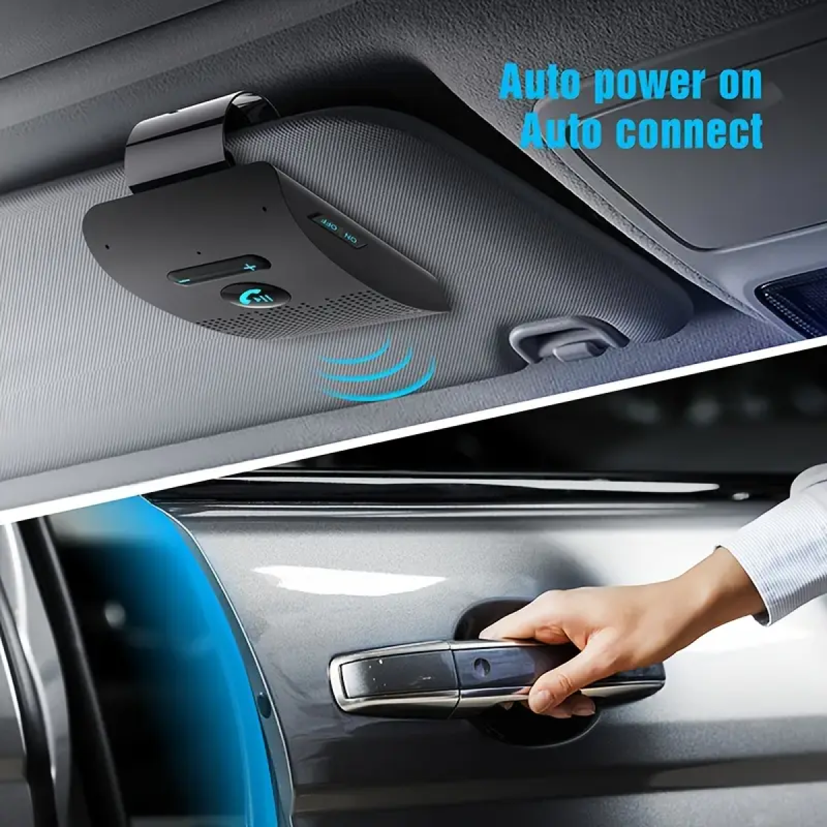 Ασύρματο Handsfree Bluetooth Kit αυτοκινήτου με μικρόφωνο Andowl Q-DH03 μαύρο - Image 4