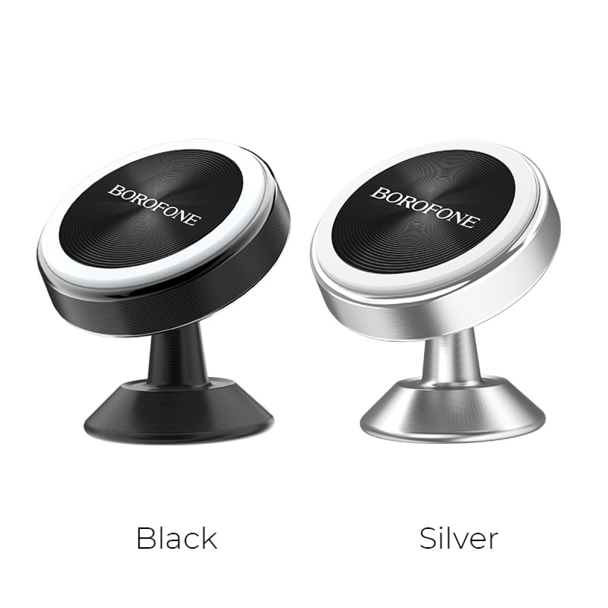 Borofone BH5 Platinum Μαγνητική Βάση Κινητού Αλουμινίου για Ταμπλό – Ασημί