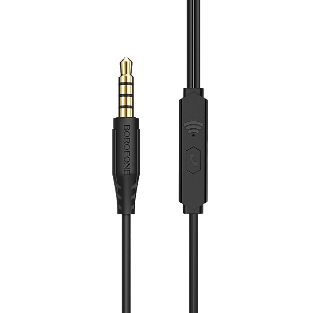 BOROFONE BM38 Bright Sound Ενσύρματα Ακουστικά με Μικρόφωνο και Κουμπί Ελέγχου – 3.5mm Jack – Μαύρα