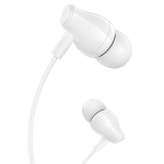 BOROFONE BM61 Wanderer – Ενσύρματα Ακουστικά με Μικρόφωνο & Κουμπί Ελέγχου – Λευκά
