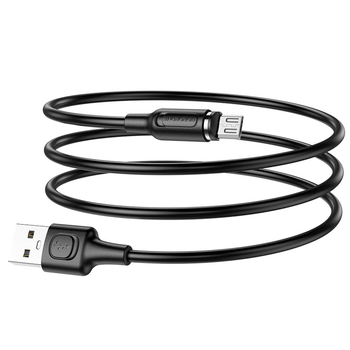 Borofone BX41 Amiable Μαγνητικό Καλώδιο Φόρτισης USB σε Micro-USB – 1m - Μαύρο