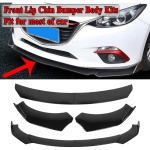 Μπροστινό Universal Lip Spoiler – Σετ 3 Τεμαχίων, Πλαστικό, Μαύρο