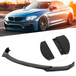 Μπροστινό Universal Lip Spoiler – Σετ 3 Τεμαχίων, Πλαστικό, Μαύρο