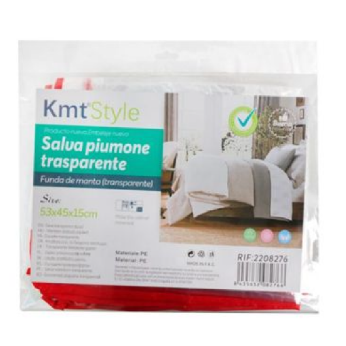 Διαφανής Θήκη Αποθήκευσης Παπλώματος 53x45x15cm Kmt Style 2208276