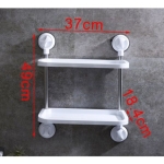Διπλό Ράφι Μπάνιου Με Βεντούζες 37x18.4x49cm Kmt Style 5200795