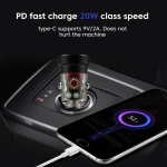 Διπλός Φορτιστής Αυτοκινήτου 48W με PD 20W, QC 3.0 & LED Φωτισμό – W16577-4-3