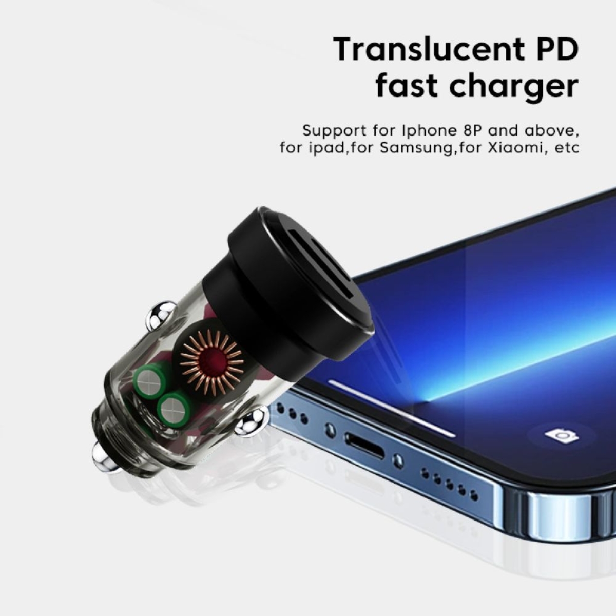 Διπλός Φορτιστής Αυτοκινήτου 48W με PD 20W, QC 3.0 & LED Φωτισμό – W16577-4-3