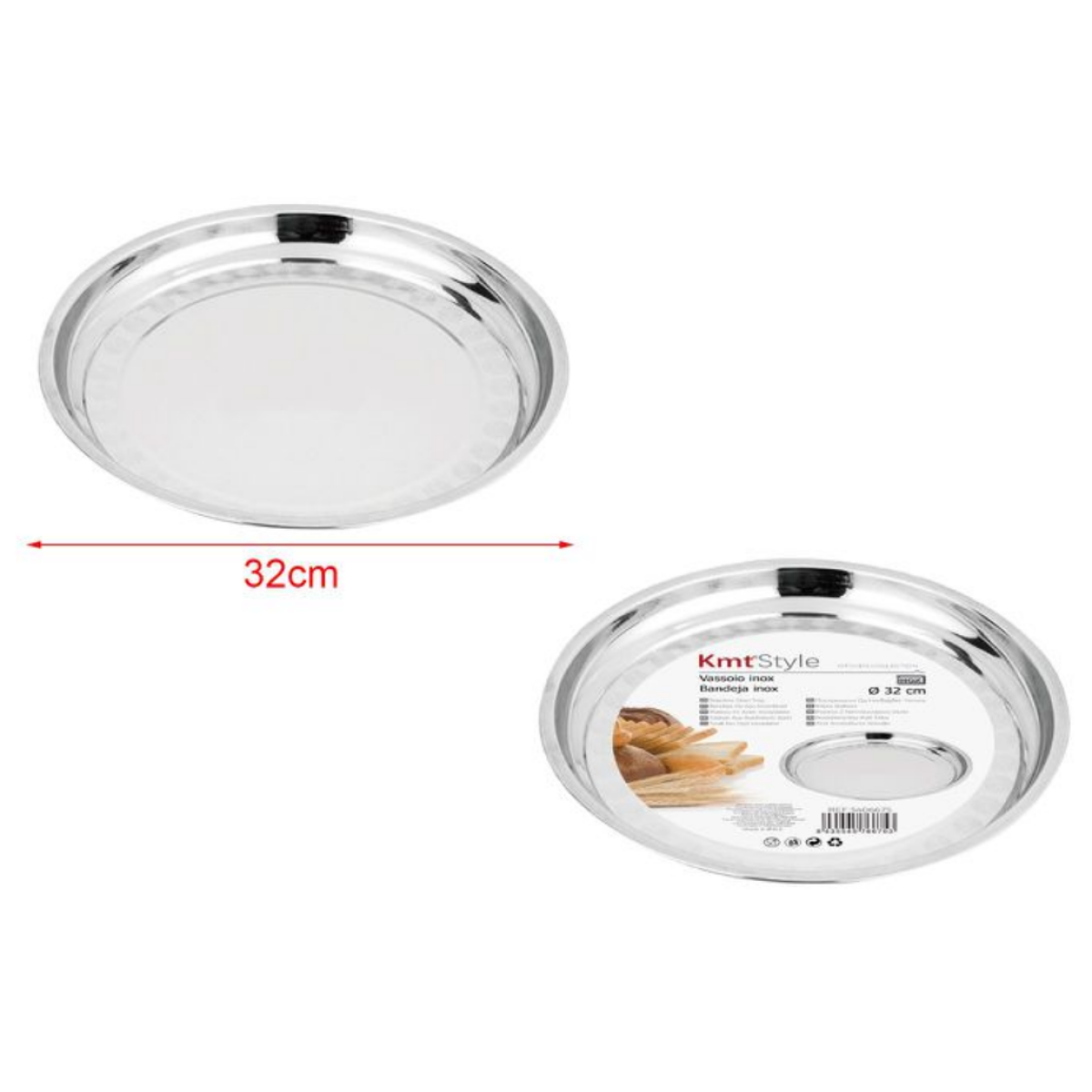 Δίσκος Σερβιρίσματος Ανοξείδωτος 32cm Kmt Style 5406675