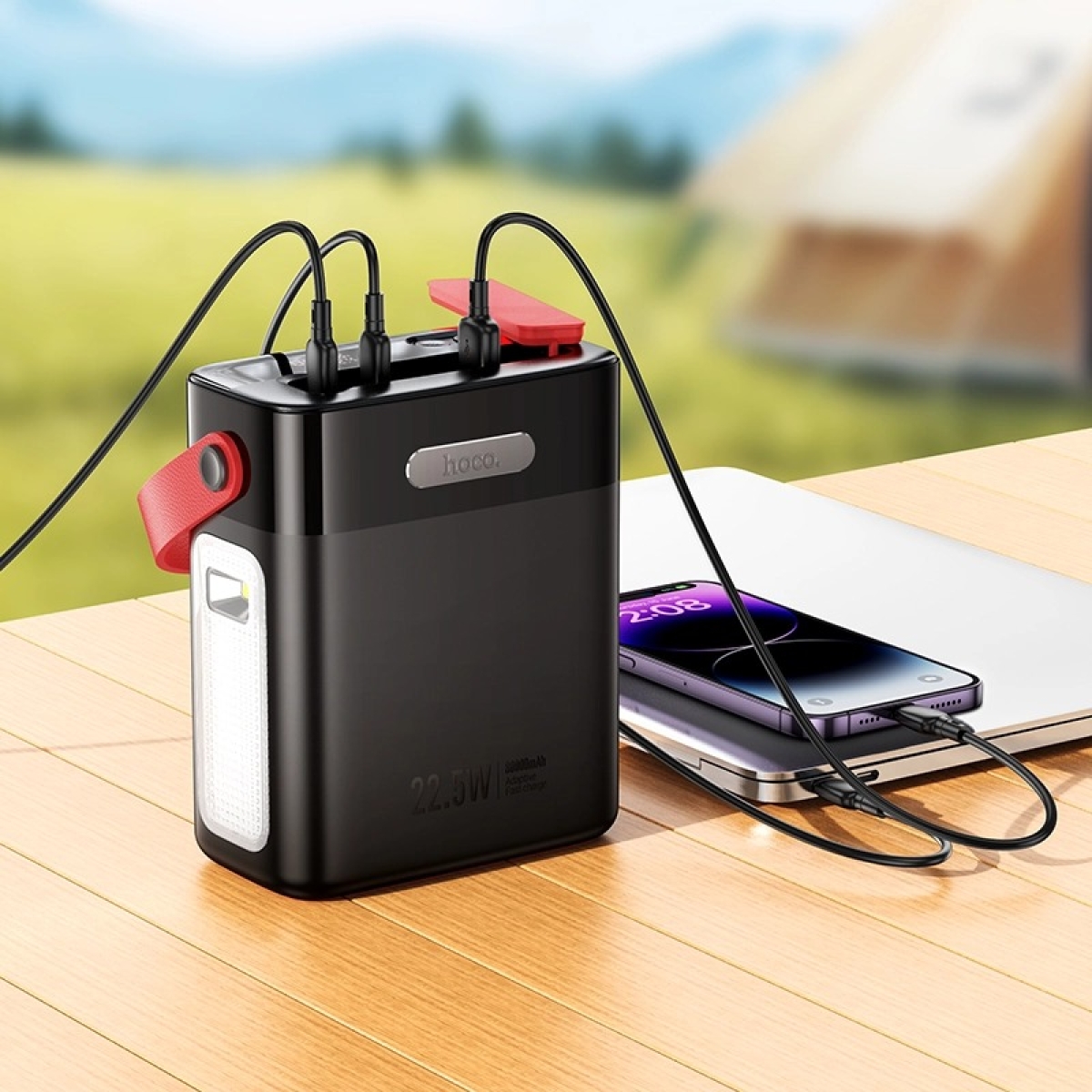 Hoco J143 Power Bank 80000mAh 22.5W + PD20W με LED Οθόνη & Φακό – Μαύρο