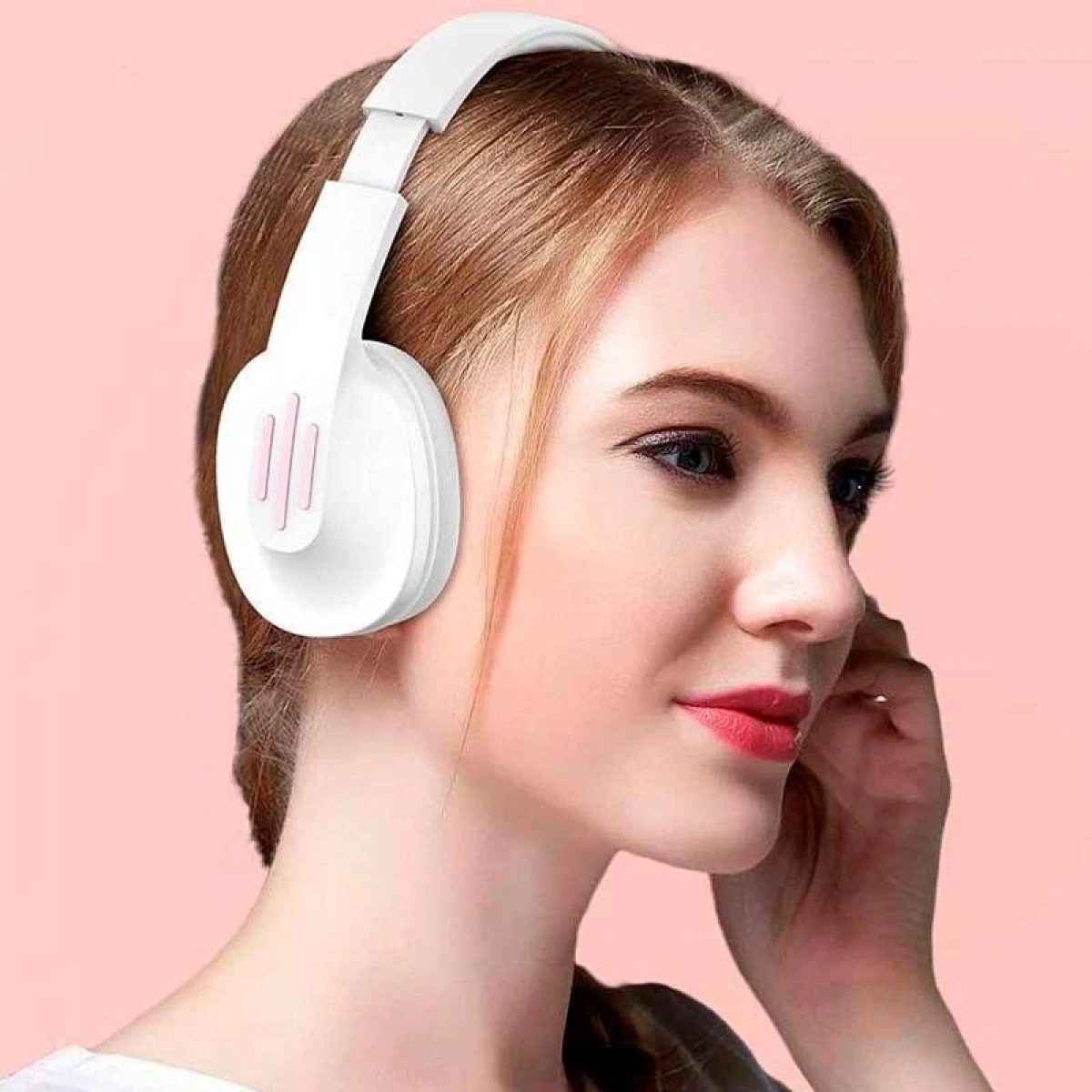 XO BE39 Ασύρματα Ακουστικά Bluetooth Over-Ear με Μικρόφωνο, AUX & 20 Ώρες Χρήσης – Λευκά