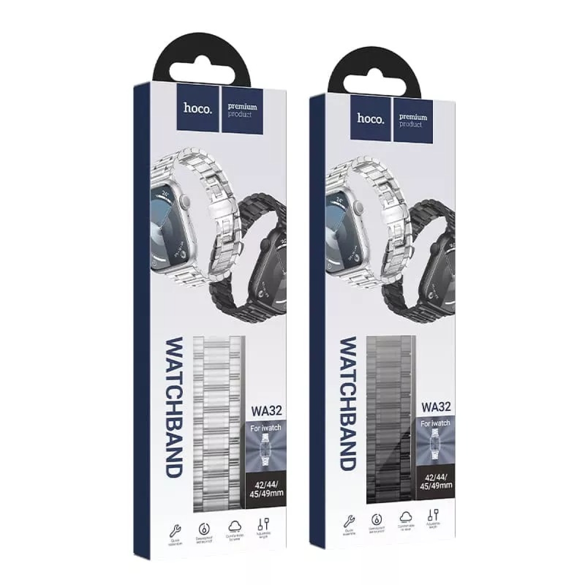 Hoco WA32 Grand Series – Μεταλλικό Λουράκι για Apple Watch (42/44/45/49mm) - Μαύρο