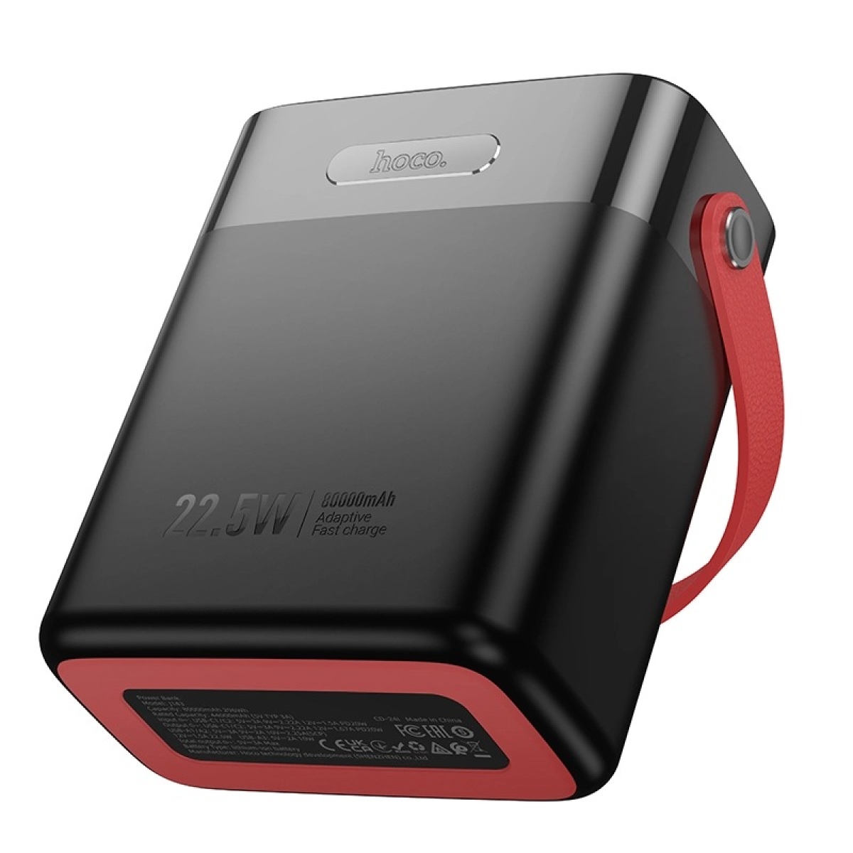 Hoco J143 Power Bank 80000mAh 22.5W + PD20W με LED Οθόνη & Φακό – Μαύρο