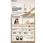 REMAX RB-100HB Ασύρματα Ακουστικά Bluetooth Over-Ear Πτυσσόμενα – Μπλε