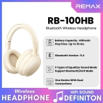 REMAX RB-100HB Ασύρματα Ακουστικά Bluetooth Over-Ear Πτυσσόμενα – Μπέζ