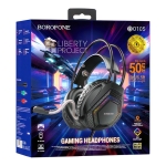 Borofone BO105 Thunder Gaming Ακουστικά με Μικρόφωνο, USB & 3.5mm, 50mm Drivers – Μαύρα