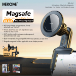 WEKOME WA-S61 Μαγνητική Βάση Κινητού για Αυτοκίνητο – MagSafe, 360° Περιστροφή, Κατάλληλη για Οθόνες Display – Μαύρη