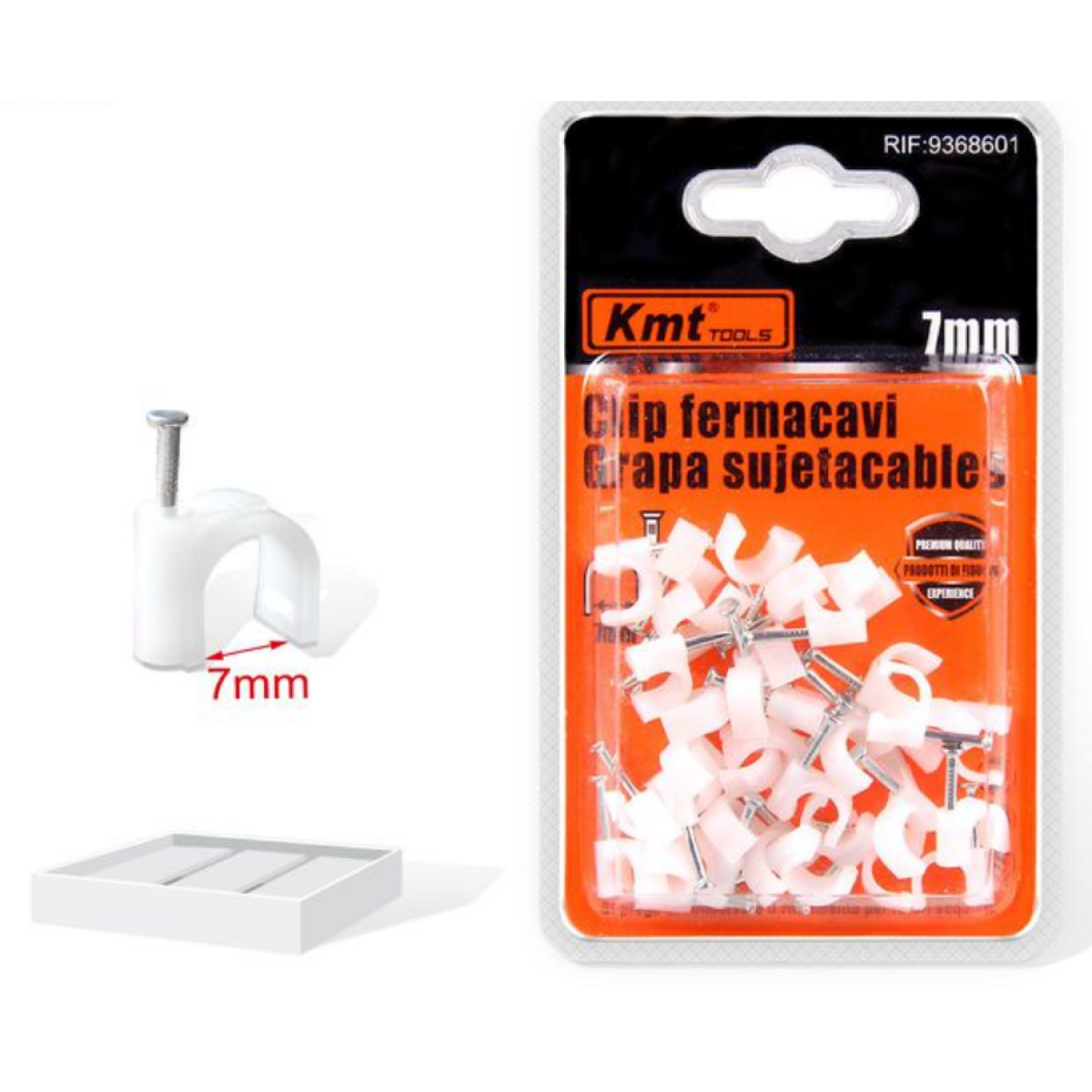 Ελαστικά Κλιπ Στήριξης Καλωδίων 7mm 36τμχ Kmt Tools 9368601