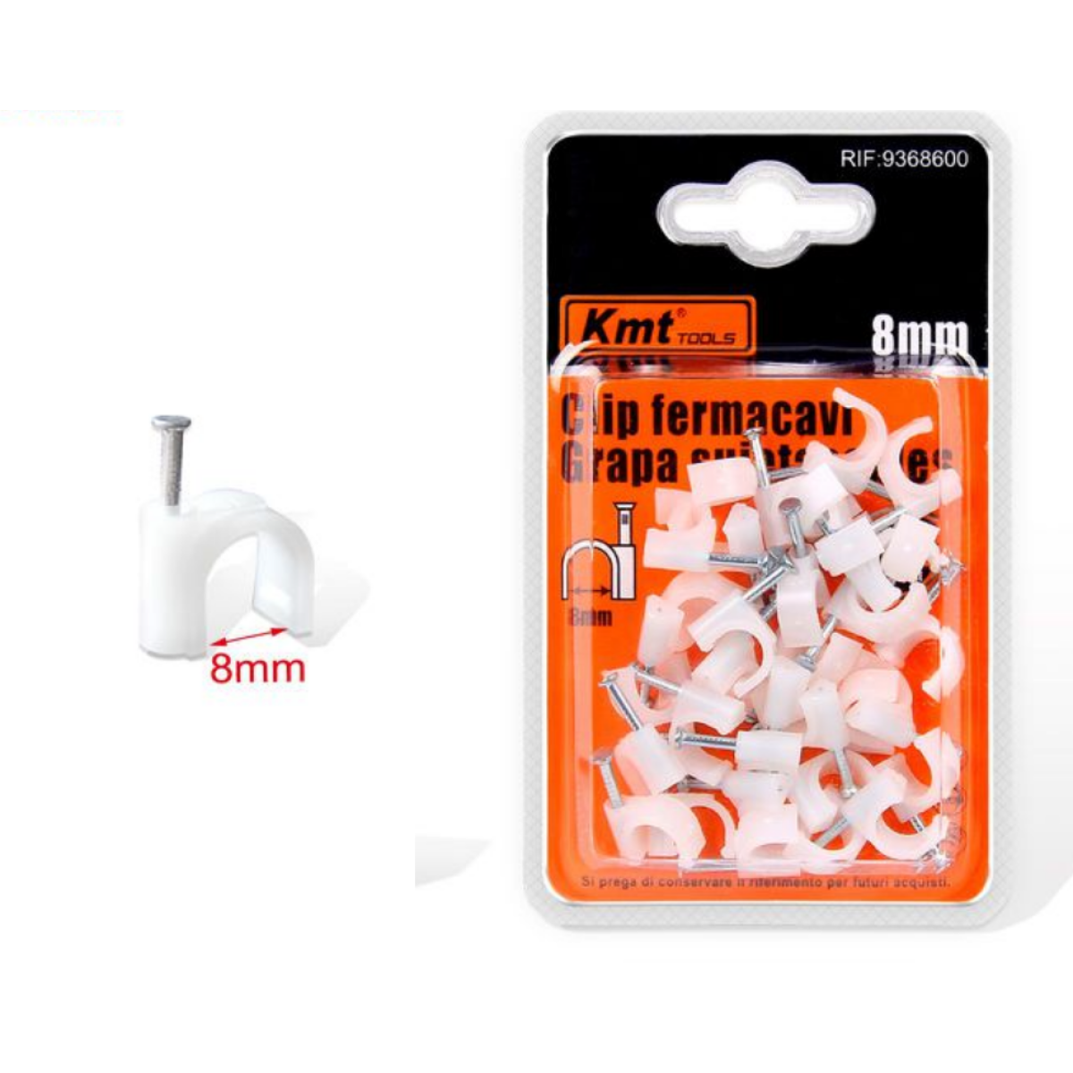 Ελαστικά Κλιπ Στήριξης Καλωδίων 8mm 34τμχ Kmt Tools 9368600