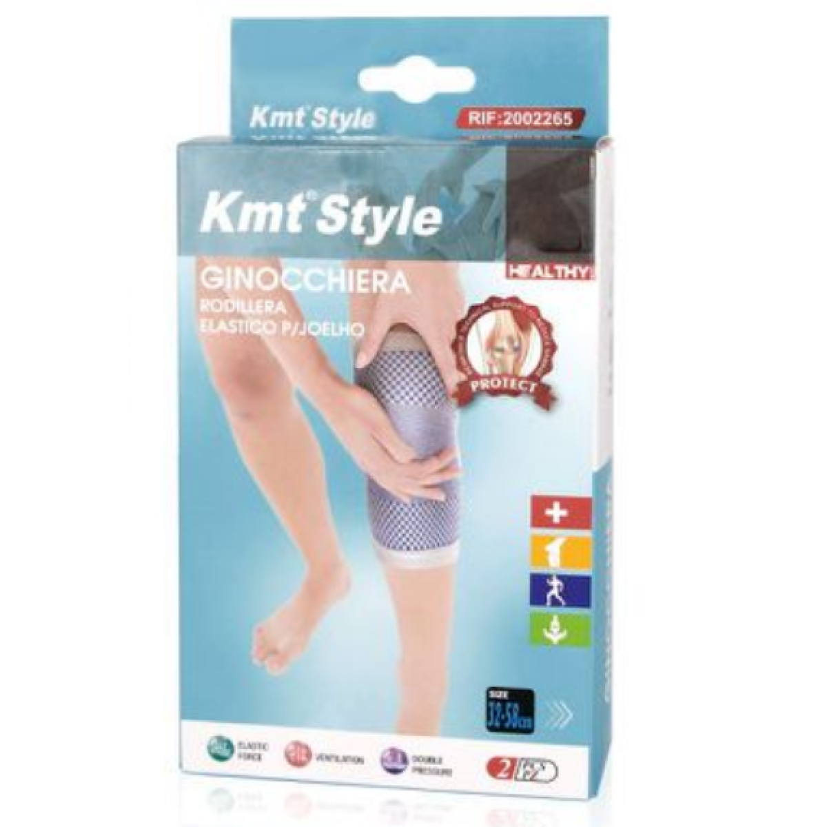 Ελαστικό Στήριγμα Γονάτου 2τμχ Kmt Style 2002265