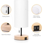 Επιτραπέζιο φωτιστικό - πορτατίφ LED 40W με δύο θύρες USB Aigostar - λευκό - Image 5